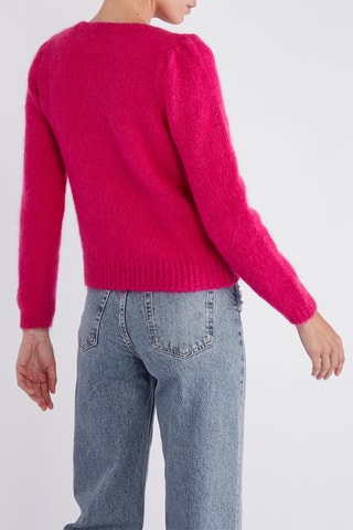 Gilet en kid mohair et laine - Rose