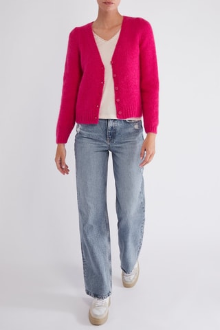 Gilet en kid mohair et laine - Rose