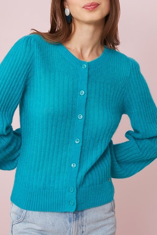 Gilet en mohair et alpaga - Bleu