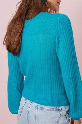 Gilet en mohair et alpaga - Bleu