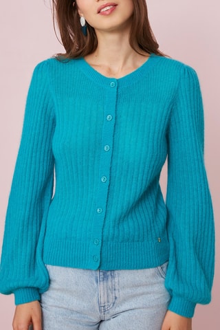 Gilet en mohair et alpaga - Bleu