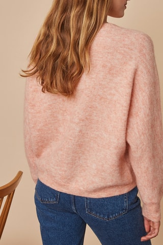 Gilet en mérinos et alpaga - Rose