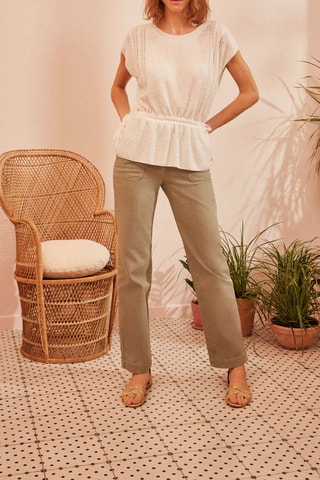 Pantalon droit Linon - Vert