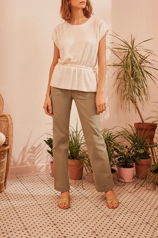 Pantalon droit Linon - Vert