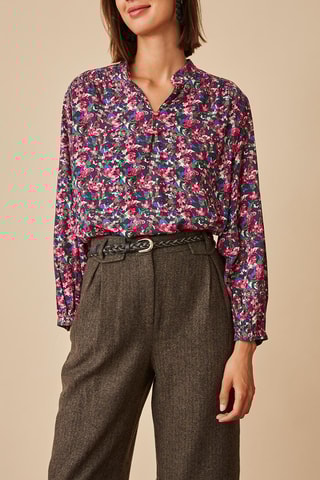 Pantalon droit en laine - Marron