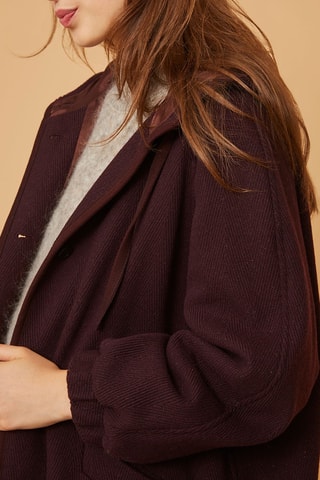 Manteau en laine - Bordeaux