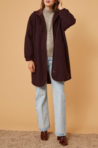 Manteau en laine - Bordeaux