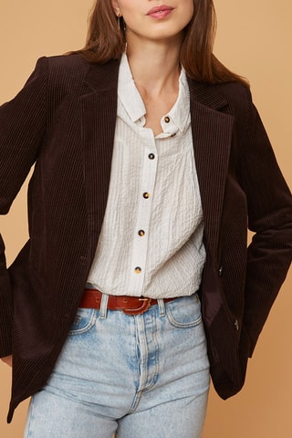 Veste en velours côtelé - Marron