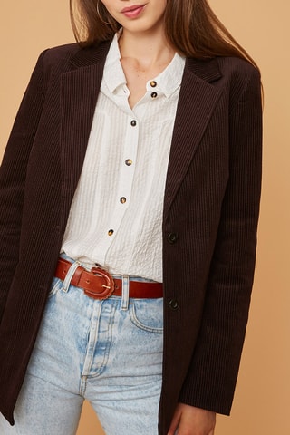 Veste en velours côtelé - Marron