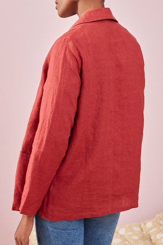 Veste en lin Oud - Rouge brique