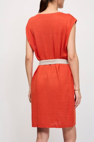 Robe droite en lin Banco - Orange