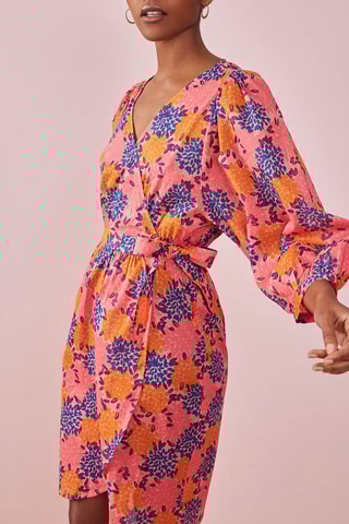 Robe portefeuille Rafea - Rose