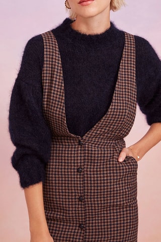 Robe salopette en laine Seriline - Marron