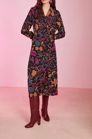 Robe portefeuille Ticolo - Bleu marine