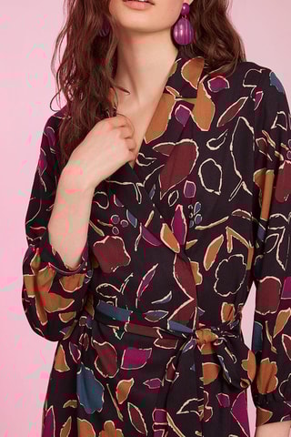 Robe portefeuille Ticolo - Bleu marine