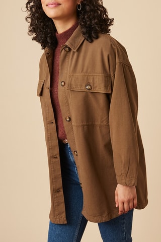 Surchemise oversize - Marron