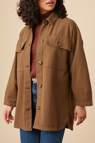 Surchemise oversize - Marron