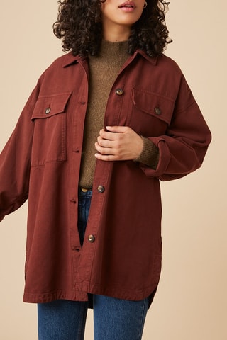Surchemise oversize - Rouge