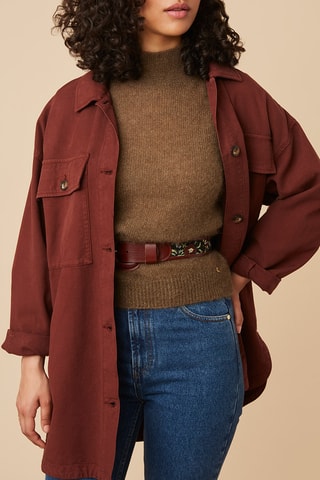 Surchemise oversize - Rouge