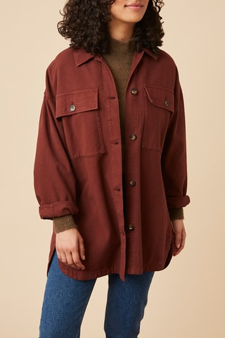 Surchemise oversize - Rouge