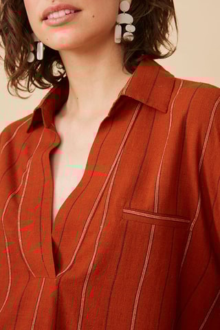 Chemise en soie - Rouge