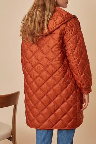 Doudoune longue - Rouille