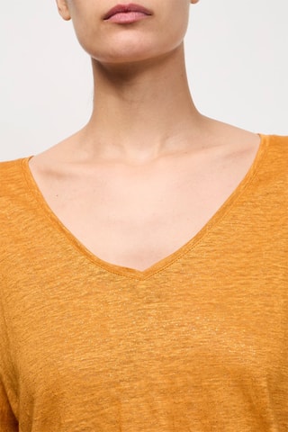 T-shirt en lin Helena 2 - Orange chiné
