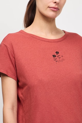 T-shirt en lin Zazilon - Rouge brique