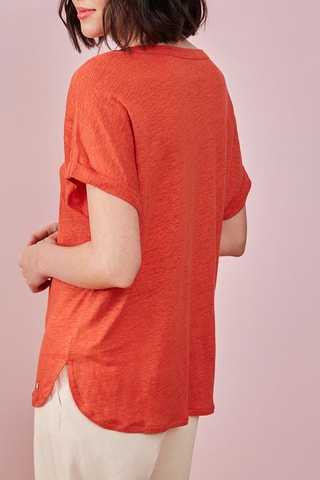 T-shirt en lin Helbo - Orange