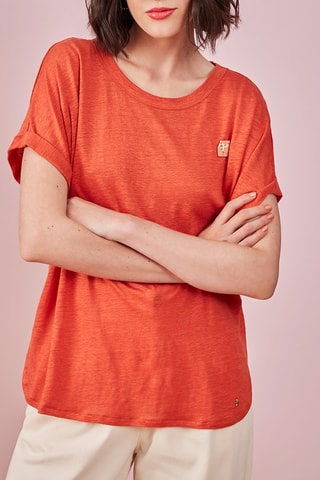 T-shirt en lin Helbo - Orange