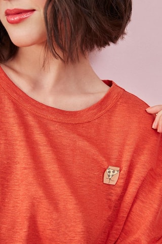 T-shirt en lin Helbo - Orange