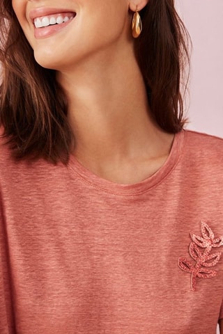 T-shirt en lin Heliane - Rose