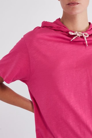 Robe sweat à capuche - Rose