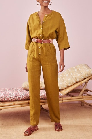 Combinaison en lin Takili - Vert