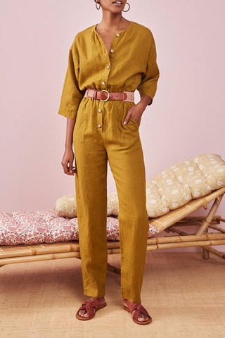 Combinaison en lin Takili - Vert