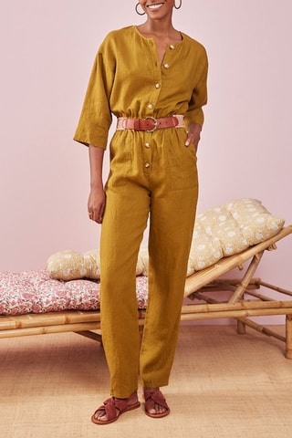 Combinaison en lin Takili - Vert