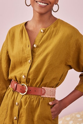 Combinaison en lin Takili - Vert