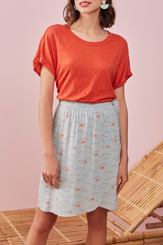 Jupe portefeuille Emmylou - Bleu