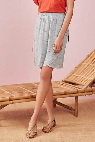 Jupe portefeuille Emmylou - Bleu