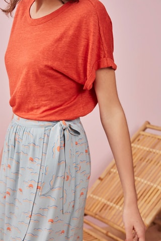 Jupe portefeuille Emmylou - Bleu