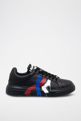 Sneakers de couro - Preto e azul