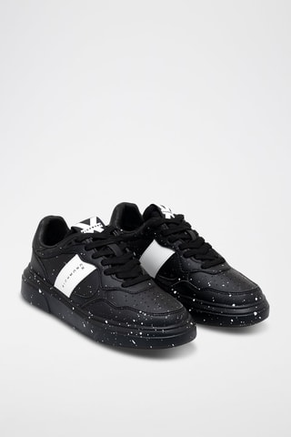 Sneakers de couro - Preto e branco