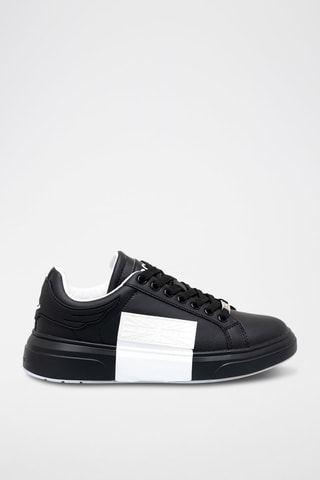 Sneakers de couro - Preto e branco