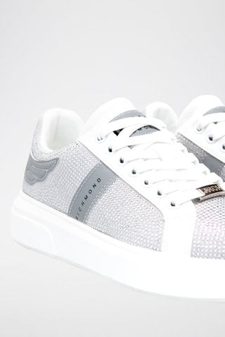 Sneakers de nobuck - Branco e cinzento