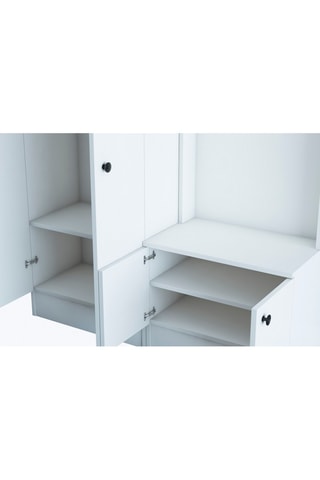 Meuble d'entrée 4 portes - 119,6 x 32,7 x 182,8 cm