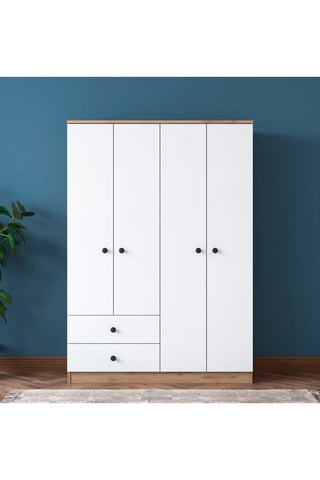 Armoire 4 portes - 120 x 42,5 x 170 cm