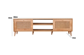 Meuble TV 2 abattants - 180 x 55 x 41 cm