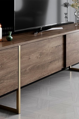 Meuble TV 2 abattants - 180 x 50 x 30 cm