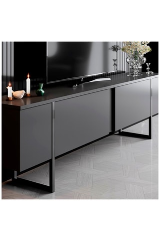 Meuble TV 2 abattants Luxe - 180 x 50 x 30 cm