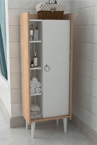 Meuble de salle de bain 1 porte - 50 x 140 x 30 cm